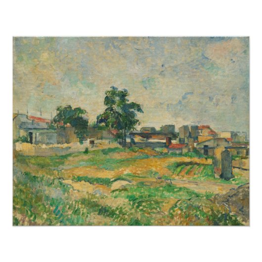 Paul Cezanne | Landschap nabij Parijs, c. 1876 (ol Poster (Voorkant)