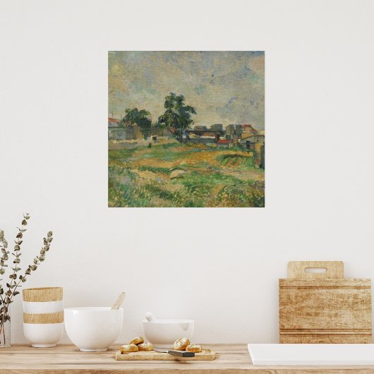 Paul Cezanne - Landschap nabij Parijs Poster (Keuken)