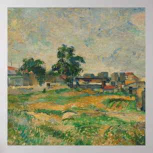 Paul Cezanne - Landschap nabij Parijs Poster
