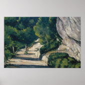 Paul Cezanne - Landschap. Weg met bomen in Rocky Poster (Voorkant)