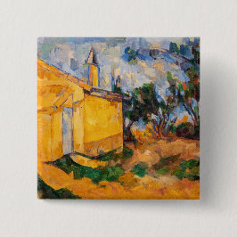 Paul Cezanne - Le Cabanon de Jourdan Vierkante Button 5,1 Cm