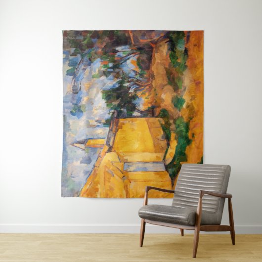 Paul Cezanne - Le Cabanon de Jourdan Wandkleed (In situ)