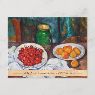 Paul Cezanne leeft nog steeds met kersen en perzik Briefkaart