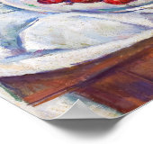 Paul Cezanne leeft nog steeds met kersen en perzik Poster (Hoek)