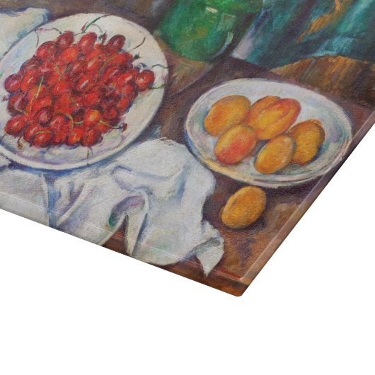 Paul Cezanne leeft nog steeds met kersen en perzik Snijplank (Hoek)