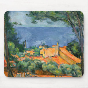 Paul Cezanne - L'Estaque met rode daken Muismat