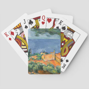 Paul Cezanne - L'Estaque met rode daken Pokerkaarten