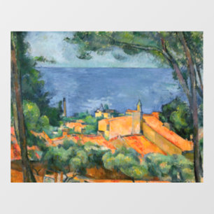 Paul Cezanne - L'Estaque met rode daken Raamsticker