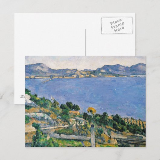 Paul Cezanne | L'Estaque, Uitzicht van de baai van Briefkaart (Voorkant / Achterkant)