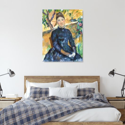 Paul Cezanne Madame Cézanne in het conservatorium Canvas Afdruk (Insitu (Slaapkamer))