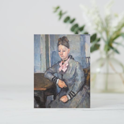 Paul Cezanne - Madame Cezanne Leaning op tafel Briefkaart (Staand voorkant)