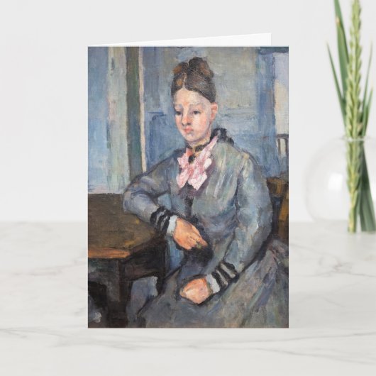 Paul Cezanne - Madame Cezanne Leaning op tafel Kaart (Voorkant)