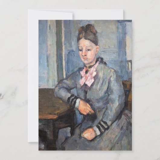 Paul Cezanne - Madame Cezanne Leaning op tafel Kaart (Voorkant)