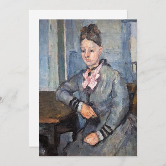 Paul Cezanne - Madame Cezanne Leaning op tafel Kaart (Voorkant / Achterkant)