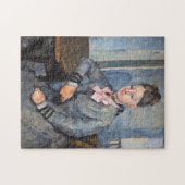 Paul Cezanne - Madame Cezanne Leaning op tafel Legpuzzel (Horizontaal)