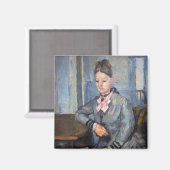 Paul Cezanne - Madame Cezanne Leaning op tafel Magneet (Voorkant / Achterkant)