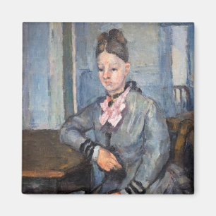 Paul Cezanne - Madame Cezanne Leaning op tafel Magneet