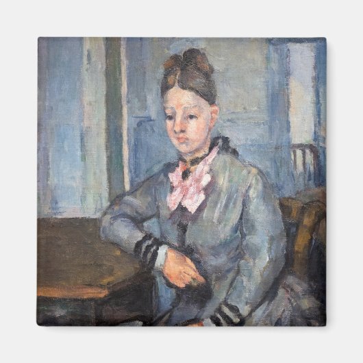 Paul Cezanne - Madame Cezanne Leaning op tafel Magneet (Voorkant)