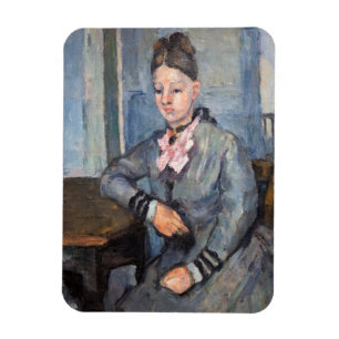 Paul Cezanne - Madame Cezanne Leaning op tafel Magneet