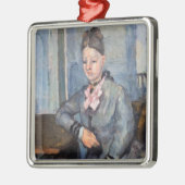 Paul Cezanne - Madame Cezanne Leaning op tafel Metalen Ornament (Links)