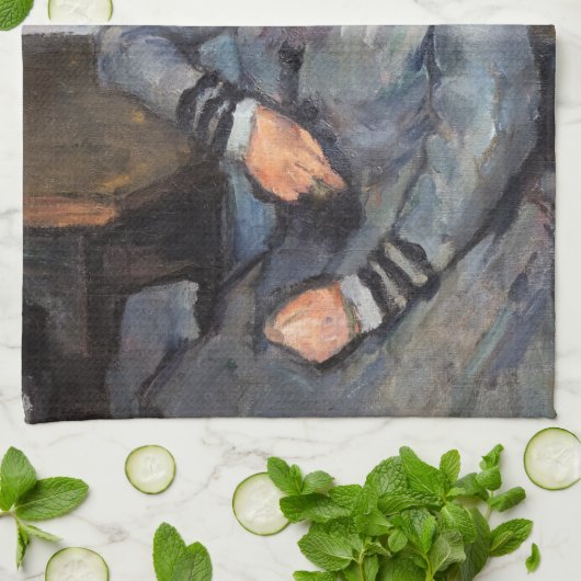 Paul Cezanne - Madame Cezanne Leaning op tafel Theedoek (Gevouwen)