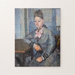 Paul Cezanne - Madame Cezanne Leunend op een Tafel Legpuzzel