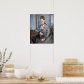 Paul Cezanne - Madame Cezanne Leunend op een Tafel Poster (Keuken)