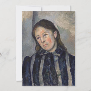 Paul Cezanne - Madame Cezanne met Loosened Hair Bedankkaart