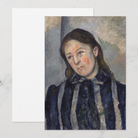 Paul Cezanne - Madame Cezanne met Loosened Hair Bedankkaart (Voorkant / Achterkant)