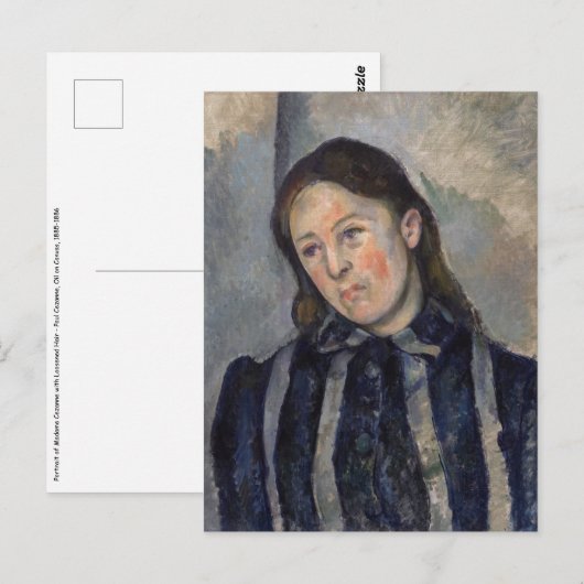 Paul Cezanne - Madame Cezanne met Loosened Hair Briefkaart (Voorkant / Achterkant)