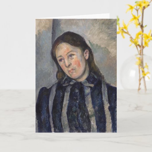Paul Cezanne - Madame Cezanne met Loosened Hair Kaart (Gele Bloem)