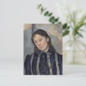 Paul Cezanne - Madame Cezanne met loshangend haar Briefkaart (Staand voorkant)