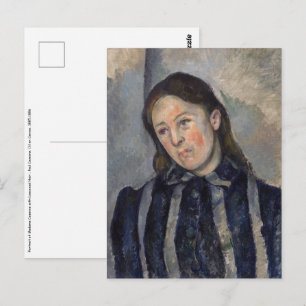 Paul Cezanne - Madame Cezanne met loshangend haar Briefkaart