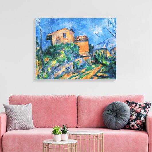 Paul Cezanne "Maison Maria met een Uitzicht van Ch Canvas Afdruk (Insitu (Woonkamer))