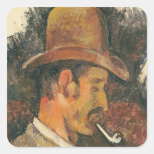 Paul Cezanne Man in Oriental Costume, c.1635 (ol Vierkante Sticker