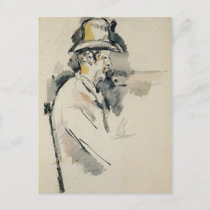 Paul Cezanne-Man met een pijpleiding Briefkaart