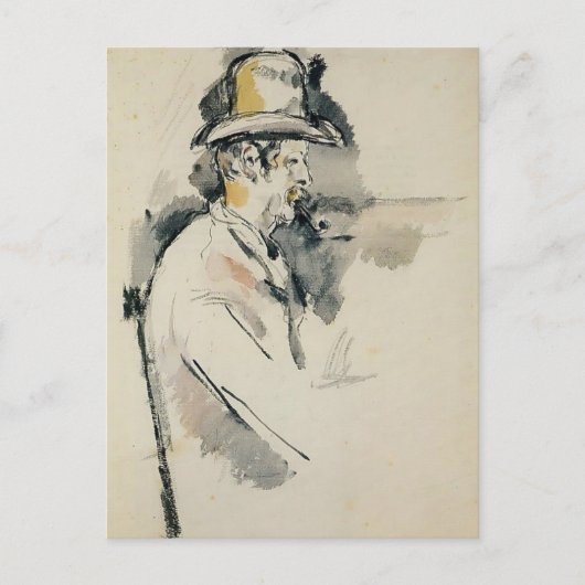 Paul Cezanne-Man met een pijpleiding Briefkaart (Voorkant)
