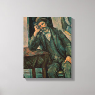 Paul Cezanne Man Roken pijp Canvas Afdruk
