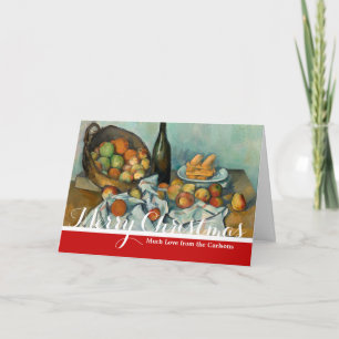 Paul Cezanne Mand met Appels Vintage Stilleven Feestdagen Kaart