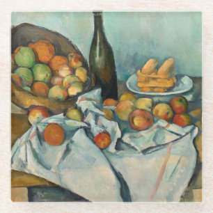 Paul Cezanne Mand met Appels Vintage Stilleven Glazen Onderzetter