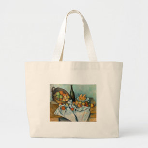 Paul Cezanne Mand met Appels Vintage Stilleven Grote Tote Bag