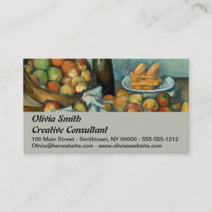 Paul Cezanne Mand met Appels Vintage Stilleven Visitekaartje