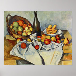 Paul Cezanne - Mand van nog steeds levende appels Poster
