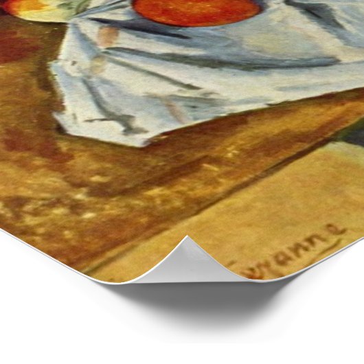Paul Cezanne - Mand van nog steeds levende appels Poster (Hoek)