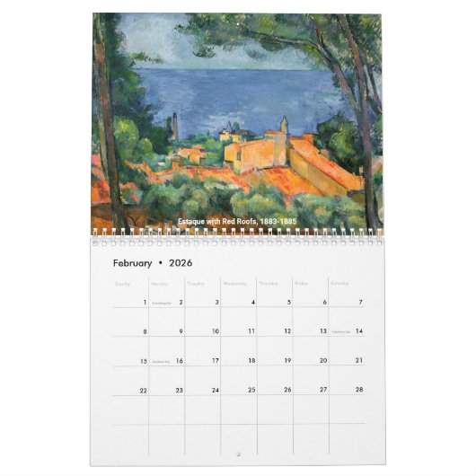 Paul Cezanne Meesterwerken Selectie Kalender (Feb 2026)