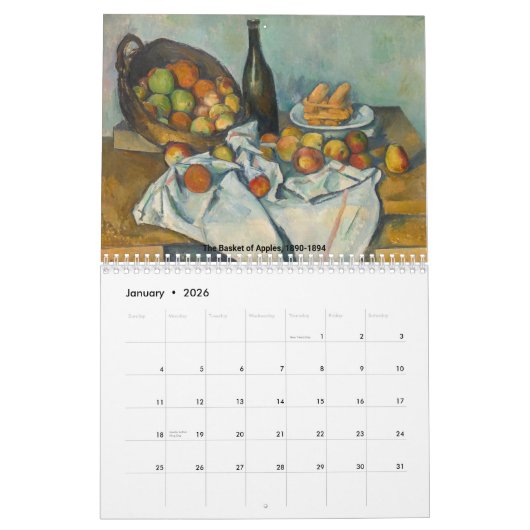 Paul Cezanne Meesterwerken Selectie Kalender (Jan 2026)