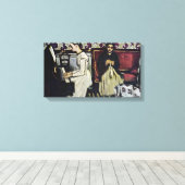 Paul Cezanne - Meisje bij de piano Canvas Afdruk (Insitu (Houten vloer))