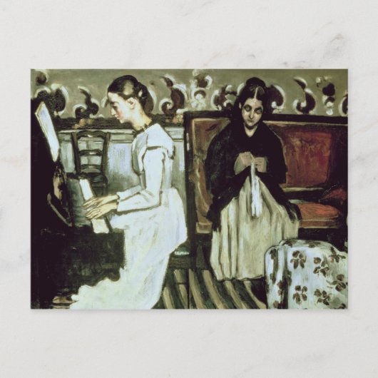 Paul Cezanne | Meisje op de Piano, 1868-69 Briefkaart (Voorkant)