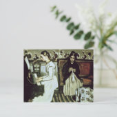 Paul Cezanne | Meisje op de Piano, 1868-69 Briefkaart (Staand voorkant)