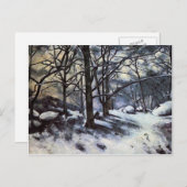 Paul Cezanne-Melting Snow Fontainbleau Briefkaart (Voorkant / Achterkant)